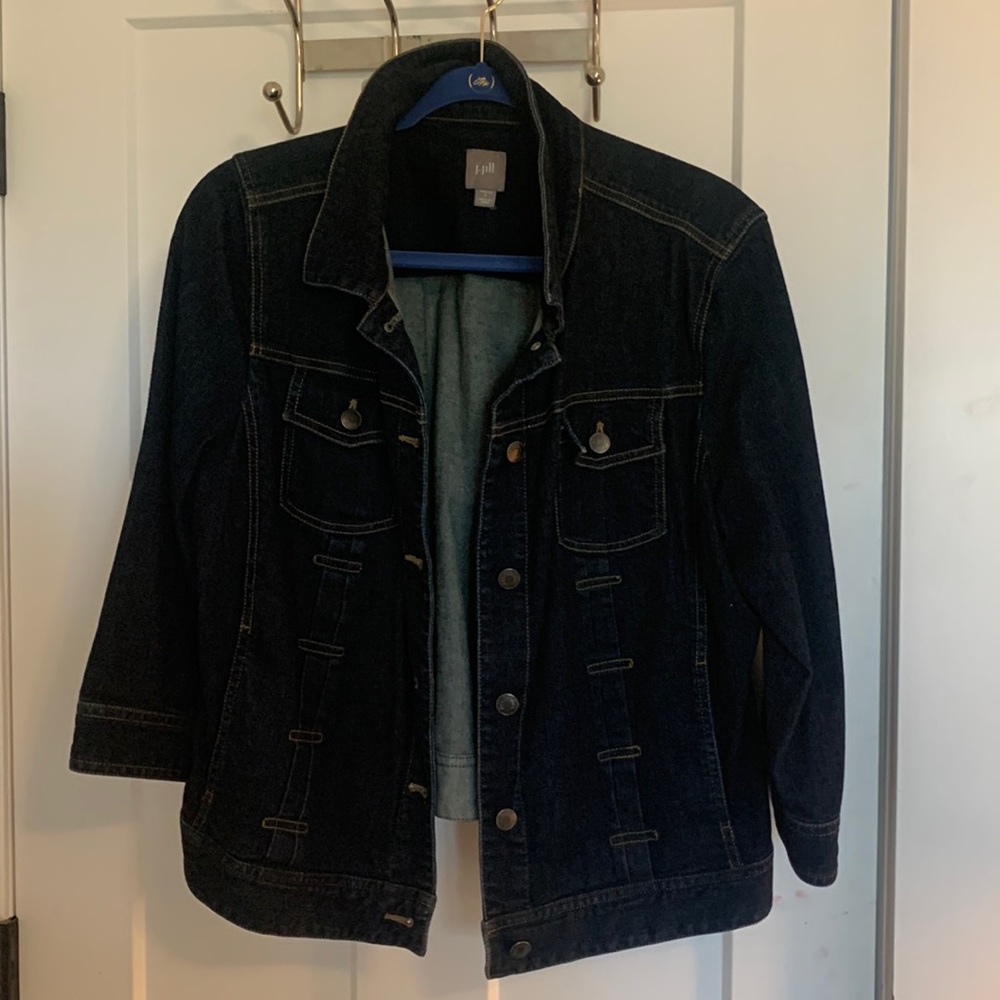 Jean jacket, 3/4 sleeve, stretch